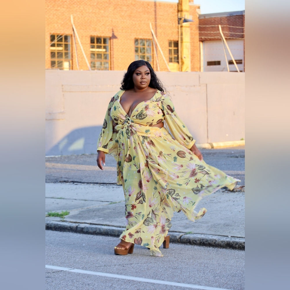 NEW 3X FLORAL PRINT MAXI DRESS 100% POLYESTER 